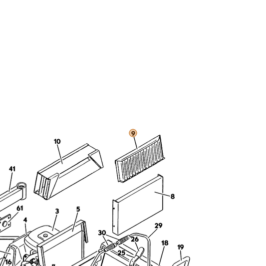 Grasshopper part 643402 — IPL diagram snippet (6x zoom, amber highlight)