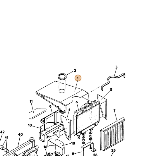 Grasshopper part 643414 — IPL diagram snippet (6x zoom, amber highlight)
