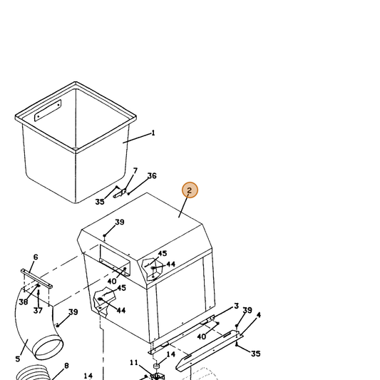 Grasshopper part 643445 — IPL diagram snippet (6x zoom, amber highlight)