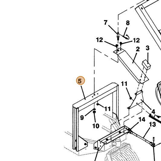 Grasshopper part 643447 — IPL diagram snippet (6x zoom, amber highlight)