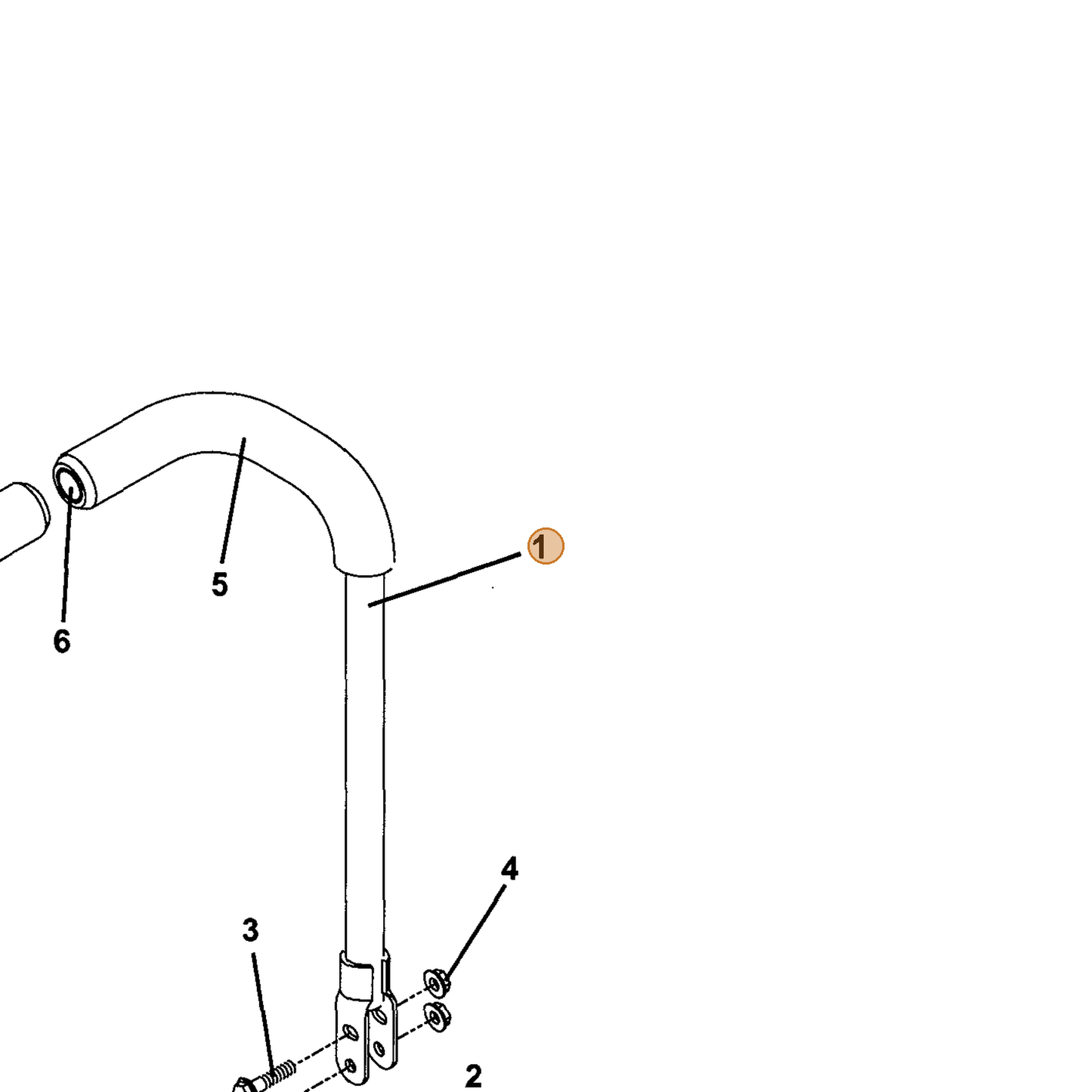 Grasshopper part 643495 — IPL diagram snippet (6x zoom, amber highlight)