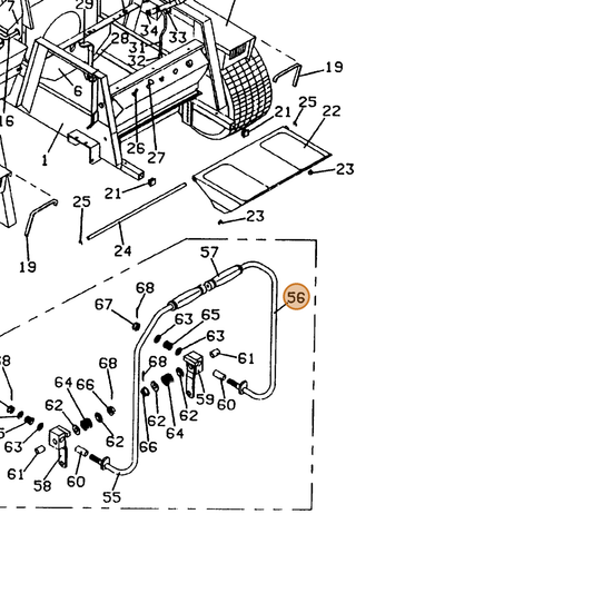 Grasshopper part 643505 — IPL diagram snippet (6x zoom, amber highlight)