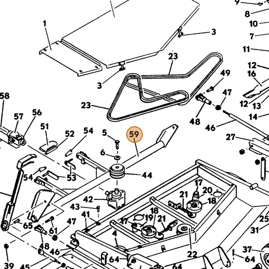 Grasshopper part 643527 — IPL diagram snippet (6x zoom, amber highlight)