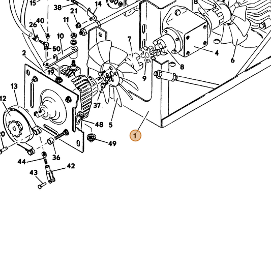 Grasshopper part 643537 — IPL diagram snippet (6x zoom, amber highlight)