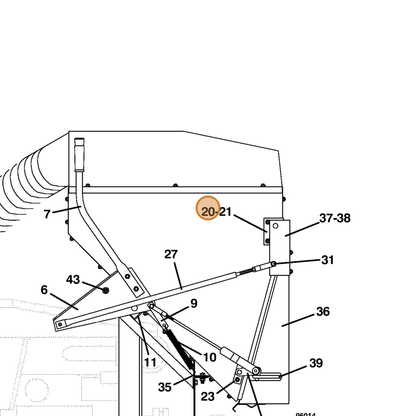 Grasshopper part 643541 — IPL diagram snippet (6x zoom, amber highlight)