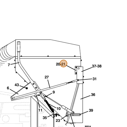 Grasshopper part 643542 — IPL diagram snippet (6x zoom, amber highlight)