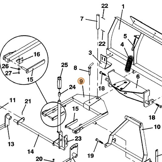 Grasshopper part 643547 — IPL diagram snippet (6x zoom, amber highlight)