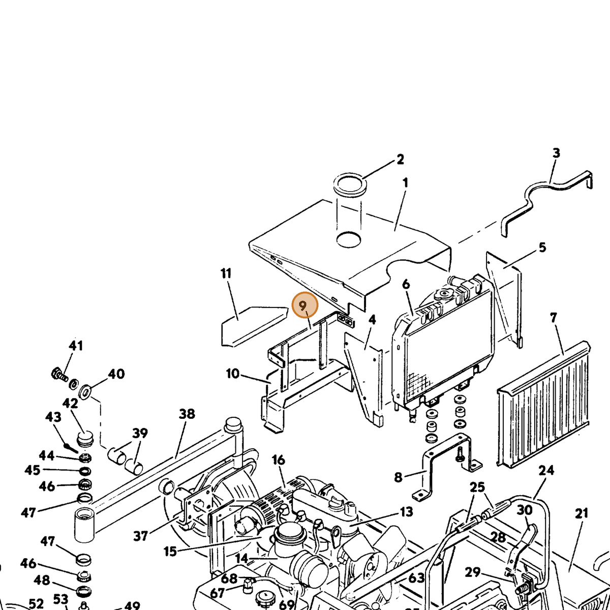 Grasshopper part 643559 — IPL diagram snippet (6x zoom, amber highlight)