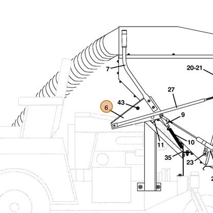 Grasshopper part 643563 — IPL diagram snippet (6x zoom, amber highlight)