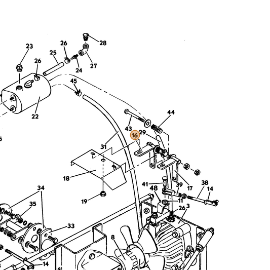 Grasshopper part 643564 — IPL diagram snippet (6x zoom, amber highlight)
