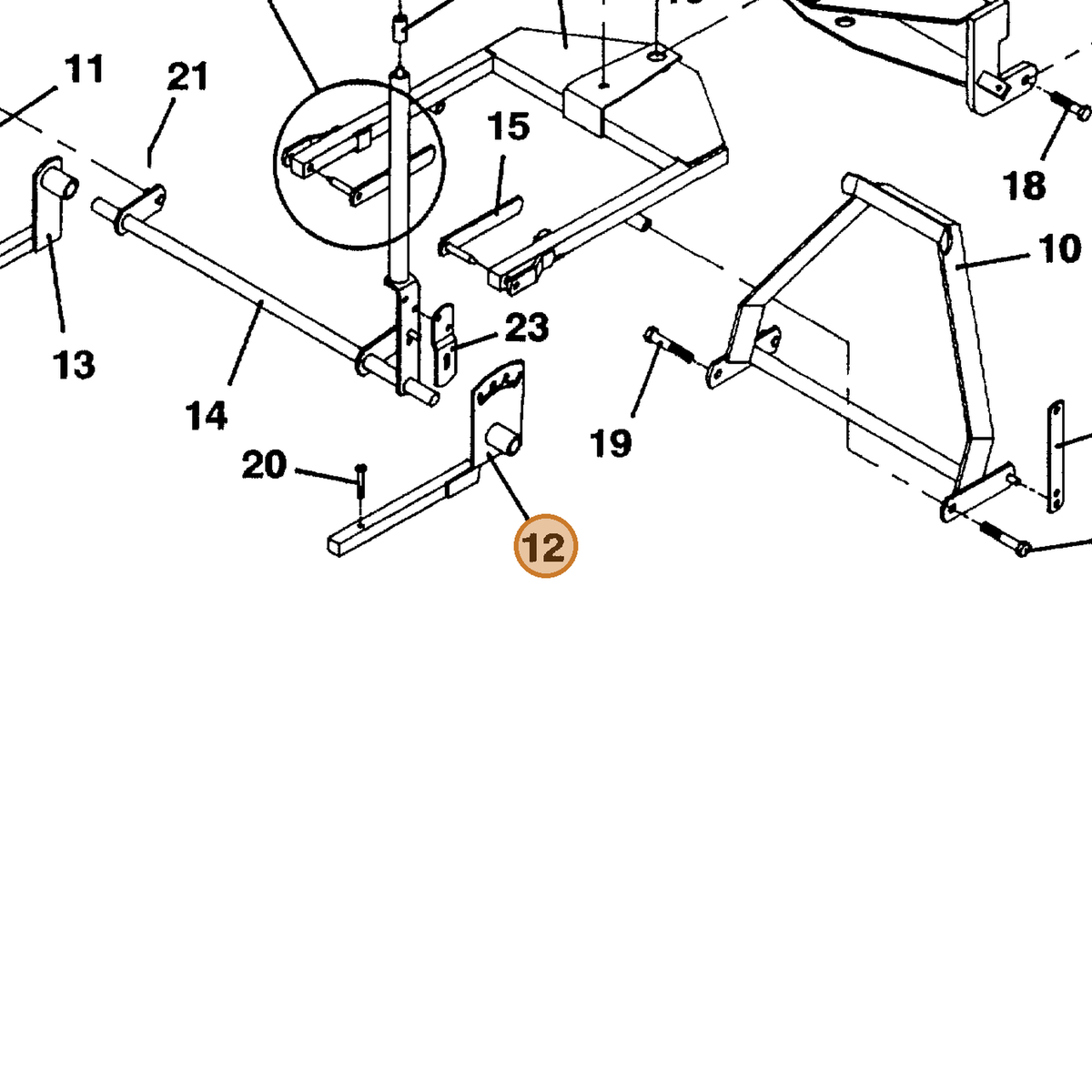 Grasshopper part 643567 — IPL diagram snippet (6x zoom, amber highlight)