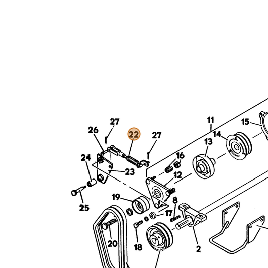 Grasshopper part 643575 — IPL diagram snippet (6x zoom, amber highlight)