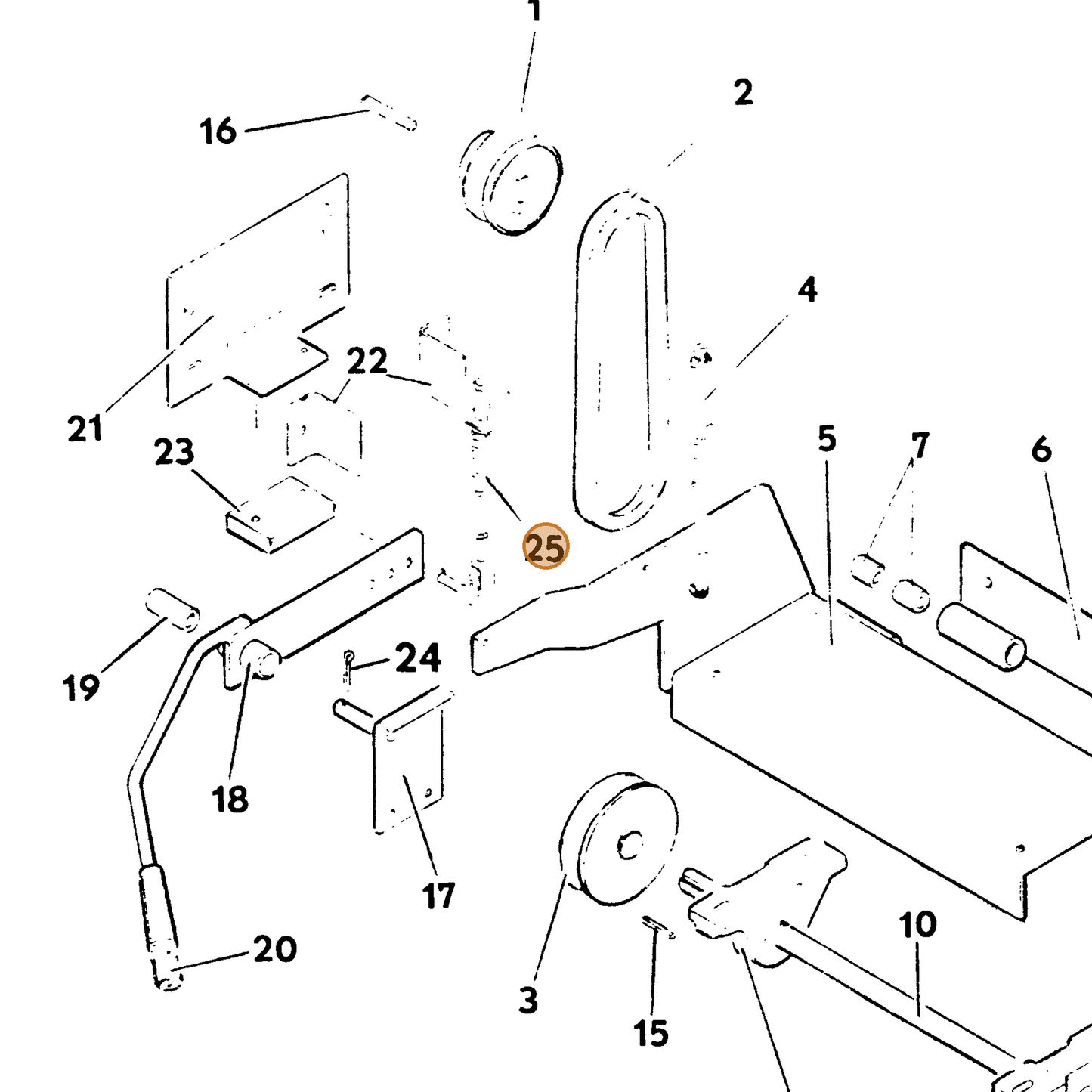 Grasshopper part 643576 — IPL diagram snippet (6x zoom, amber highlight)