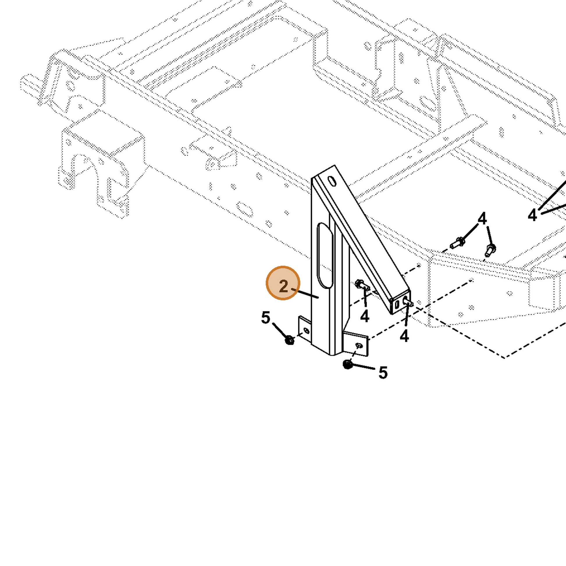 Grasshopper part 643602 — IPL diagram snippet (6x zoom, amber highlight)