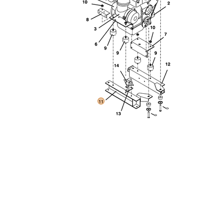 Grasshopper part 643604 — IPL diagram snippet (6x zoom, amber highlight)