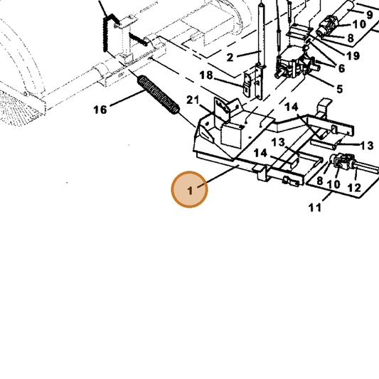 Grasshopper part 643610 — IPL diagram snippet (6x zoom, amber highlight)