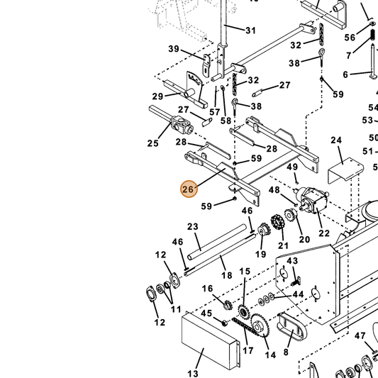 Grasshopper part 643616 — IPL diagram snippet (6x zoom, amber highlight)