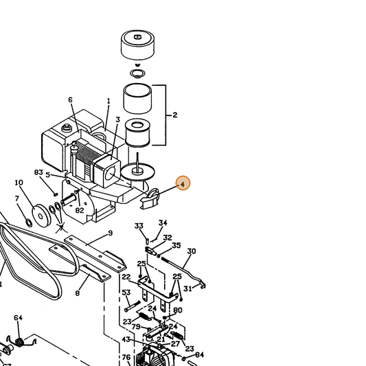 Grasshopper part 643621 — IPL diagram snippet (6x zoom, amber highlight)