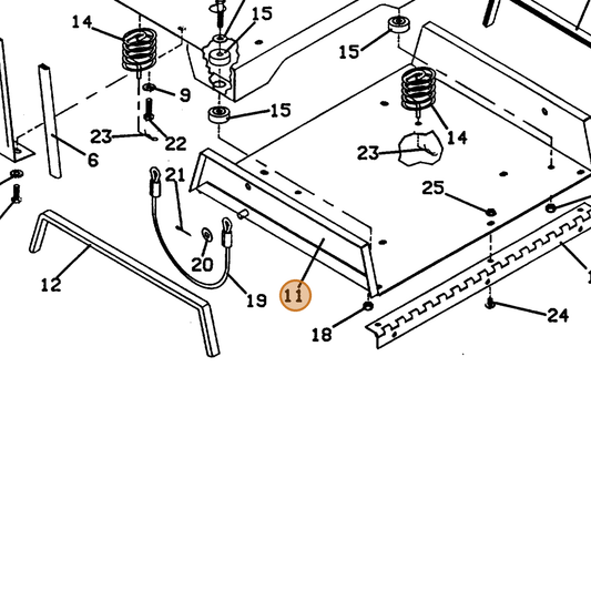 Grasshopper part 643622 — IPL diagram snippet (6x zoom, amber highlight)
