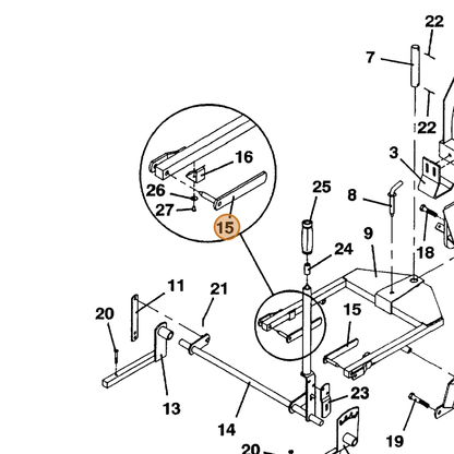 Grasshopper part 643625 — IPL diagram snippet (6x zoom, amber highlight)