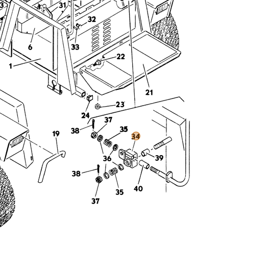 Grasshopper part 643639 — IPL diagram snippet (6x zoom, amber highlight)