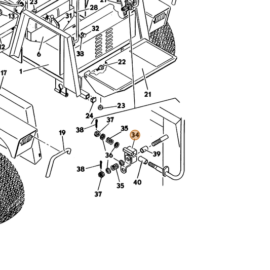 Grasshopper part 643640 — IPL diagram snippet (6x zoom, amber highlight)
