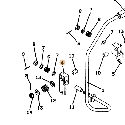 Grasshopper part 643641 — IPL diagram snippet (6x zoom, amber highlight)