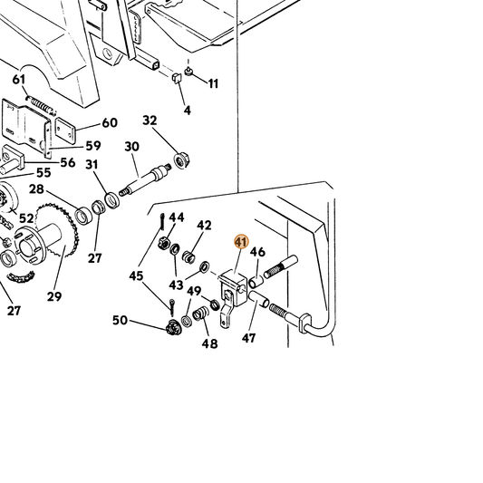 Grasshopper part 643643 — IPL diagram snippet (6x zoom, amber highlight)