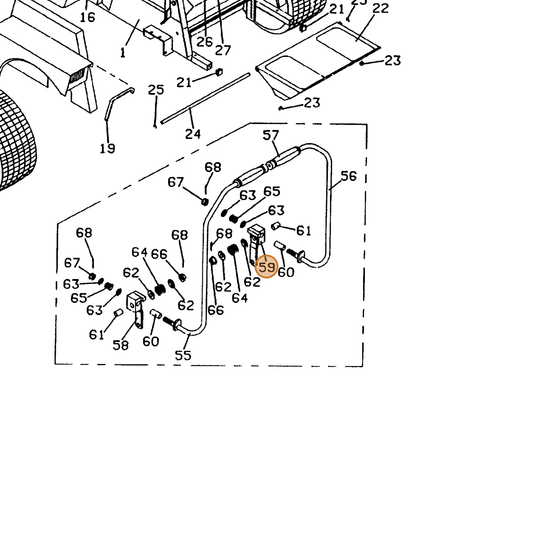 Grasshopper part 643659 — IPL diagram snippet (6x zoom, amber highlight)