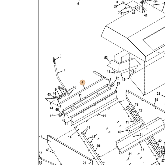 Grasshopper part 643666 — IPL diagram snippet (6x zoom, amber highlight)