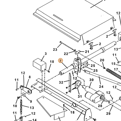 Grasshopper part 643670 — IPL diagram snippet (6x zoom, amber highlight)