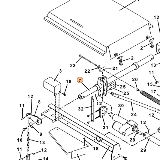 Grasshopper part 643670 — IPL diagram snippet (6x zoom, amber highlight)