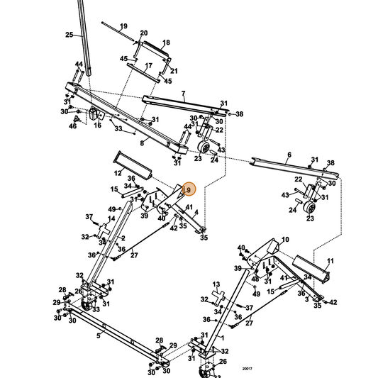 Grasshopper part 643672 — IPL diagram snippet (6x zoom, amber highlight)