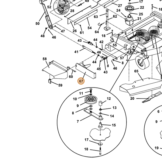 Grasshopper part 643686 — IPL diagram snippet (6x zoom, amber highlight)