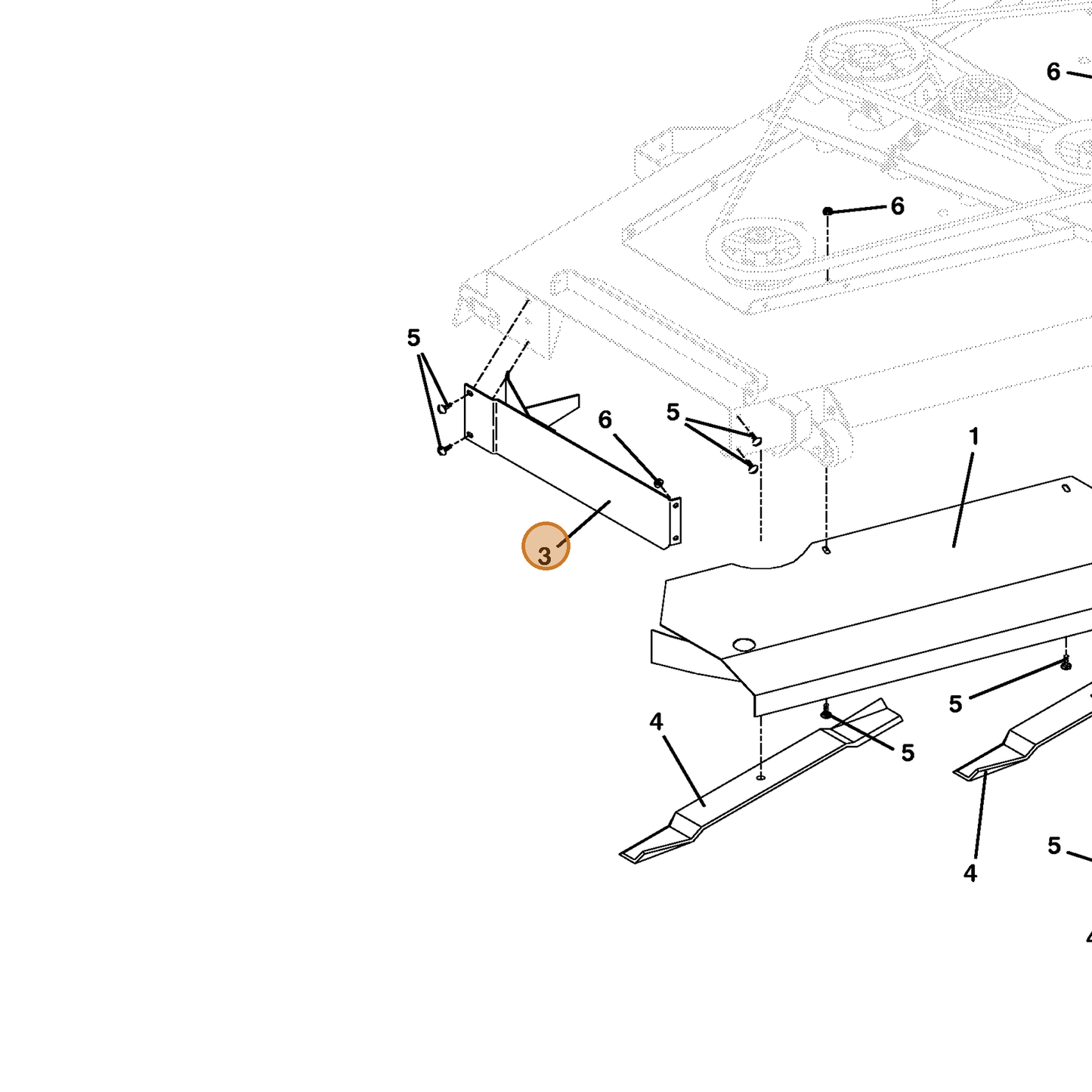 Grasshopper part 643689 — IPL diagram snippet (6x zoom, amber highlight)