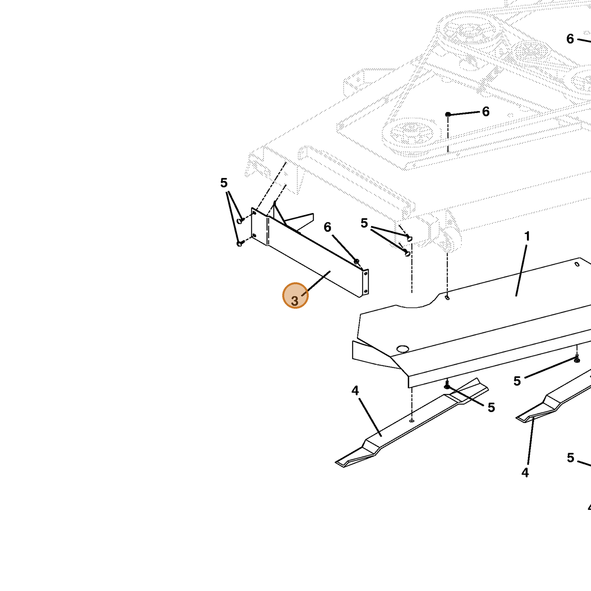 Grasshopper part 643689 — IPL diagram snippet (6x zoom, amber highlight)