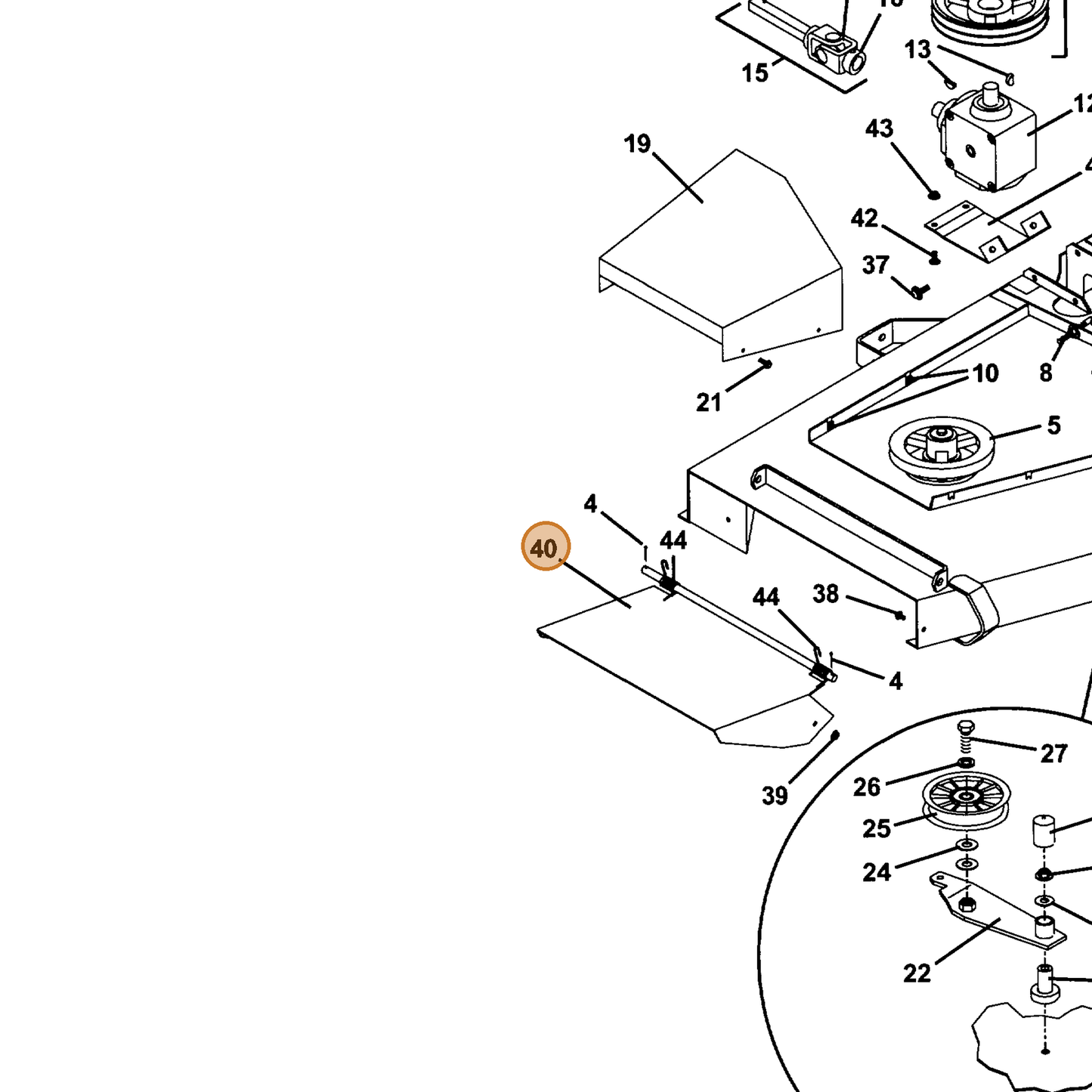 Grasshopper part 643690 — IPL diagram snippet (6x zoom, amber highlight)
