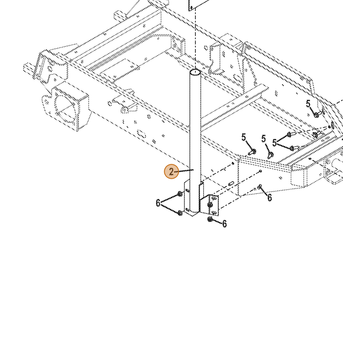 Grasshopper part 643693 — IPL diagram snippet (6x zoom, amber highlight)