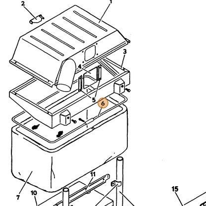 Grasshopper part 643718 — IPL diagram snippet (6x zoom, amber highlight)