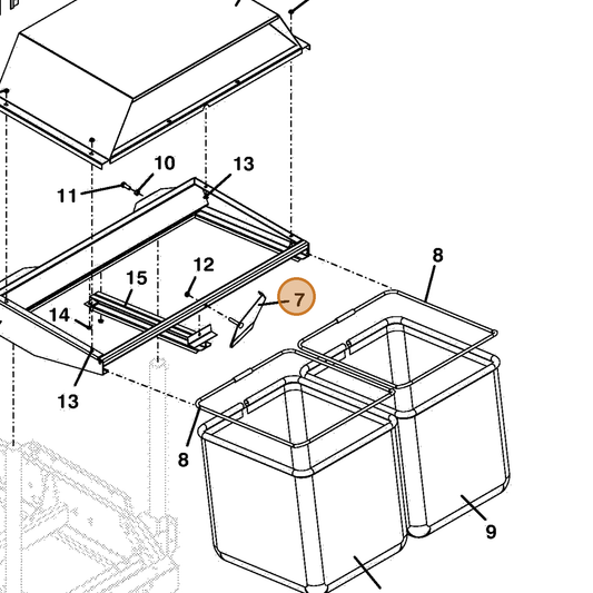 Grasshopper part 643721 — IPL diagram snippet (6x zoom, amber highlight)
