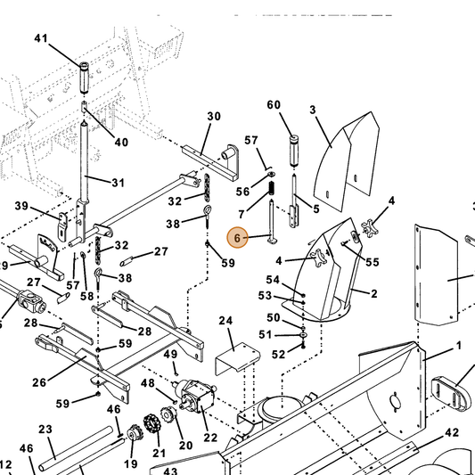 Grasshopper part 643728 — IPL diagram snippet (6x zoom, amber highlight)