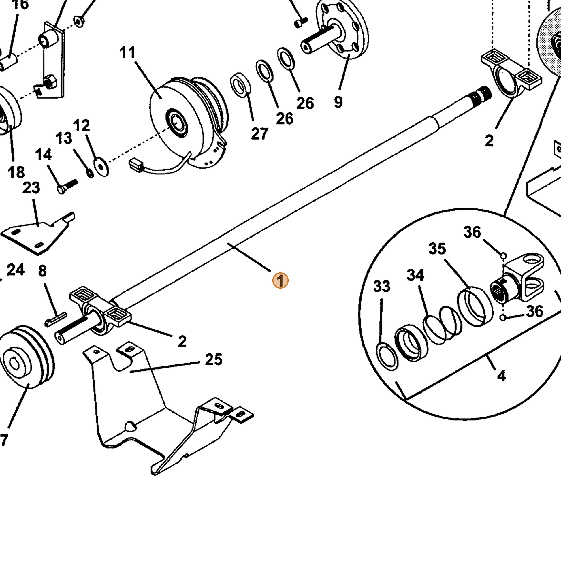 Grasshopper part 643730 — IPL diagram snippet (6x zoom, amber highlight)
