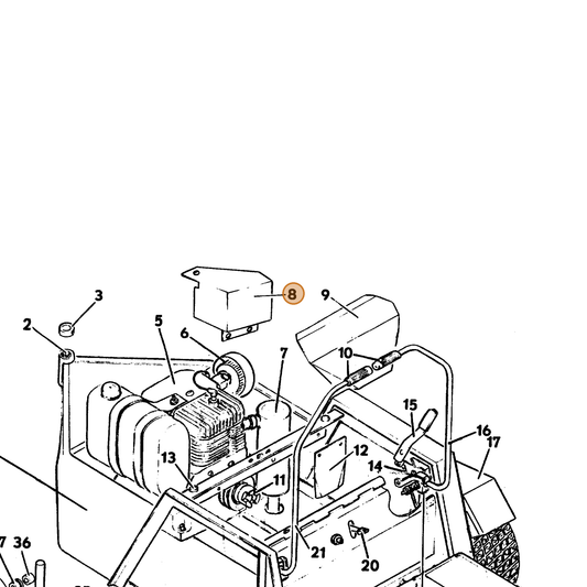 Grasshopper part 643745 — IPL diagram snippet (6x zoom, amber highlight)