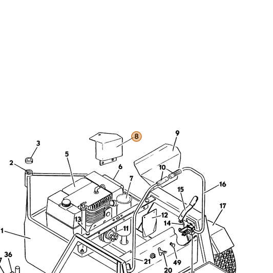 Grasshopper part 643746 — IPL diagram snippet (6x zoom, amber highlight)