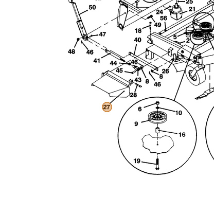Grasshopper part 643747 — IPL diagram snippet (6x zoom, amber highlight)