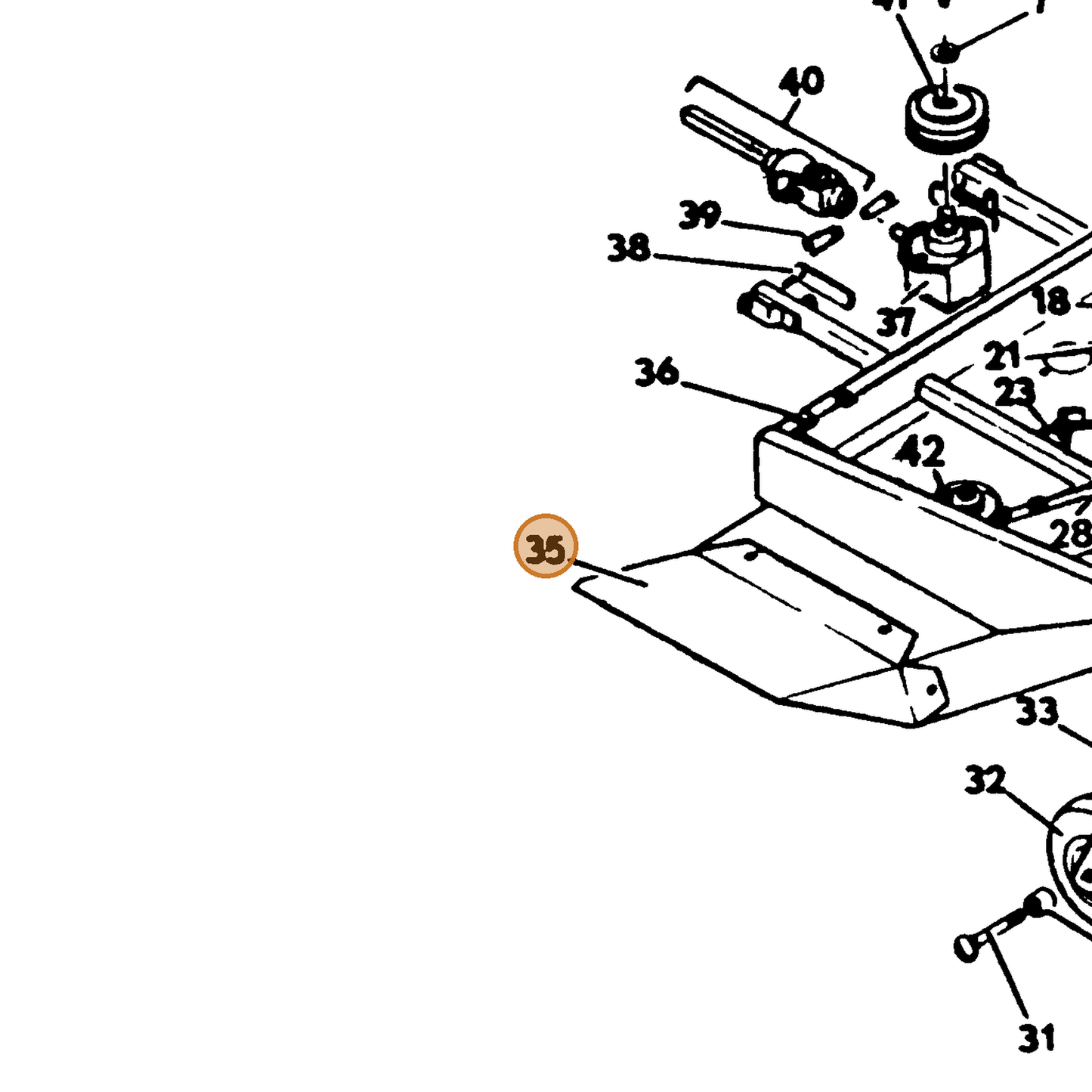 Grasshopper part 643752 — IPL diagram snippet (6x zoom, amber highlight)