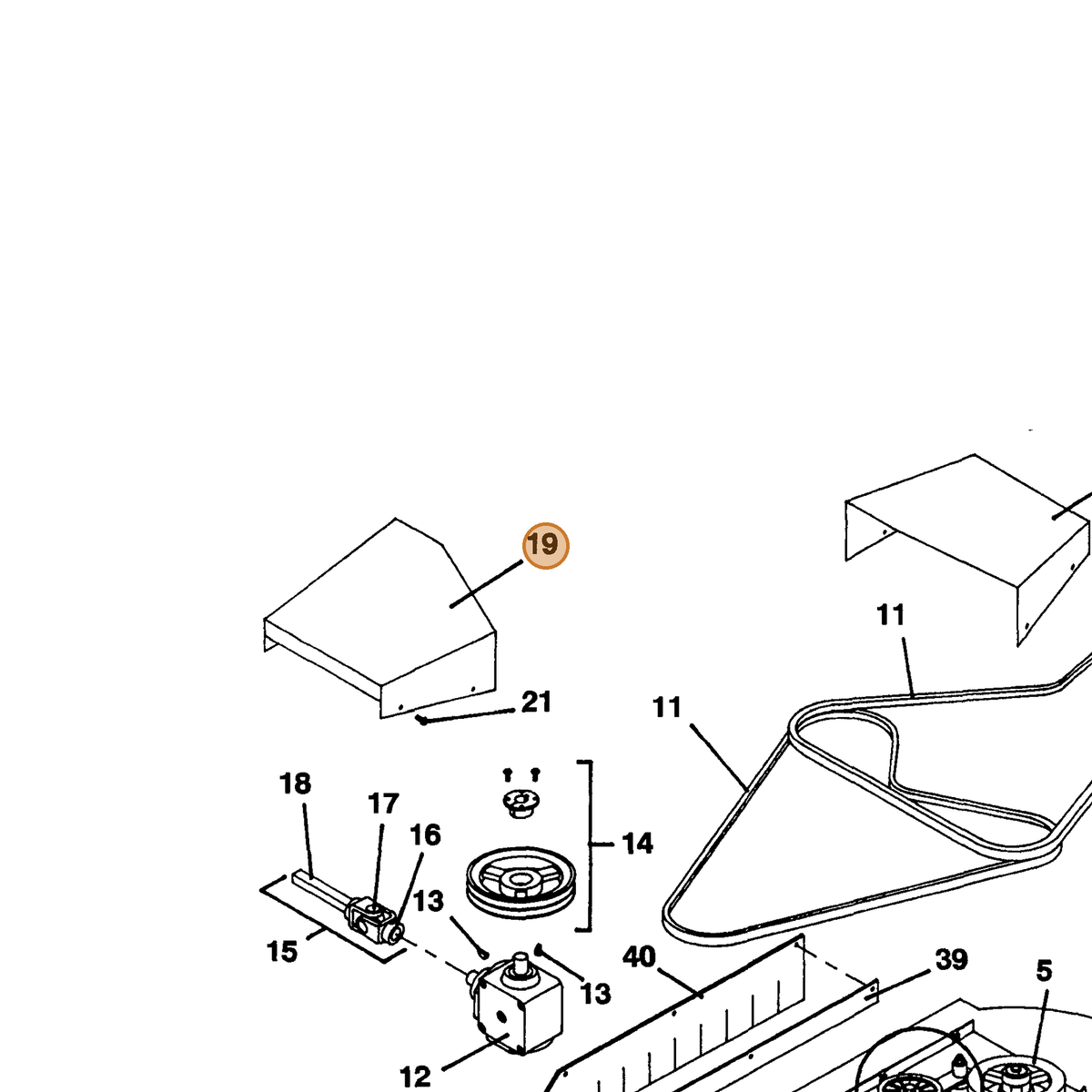 Grasshopper part 643753 — IPL diagram snippet (6x zoom, amber highlight)