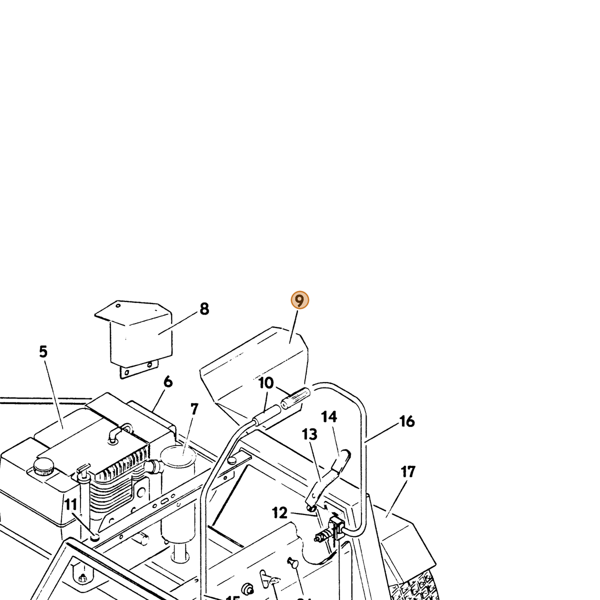 Grasshopper part 643757 — IPL diagram snippet (6x zoom, amber highlight)