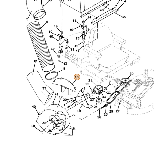 Grasshopper part 643758 — IPL diagram snippet (6x zoom, amber highlight)