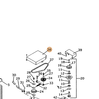 Grasshopper part 643763 — IPL diagram snippet (6x zoom, amber highlight)